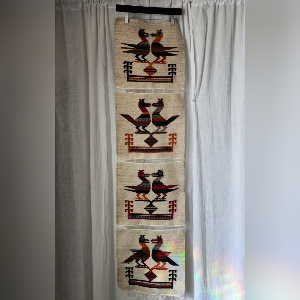 Vintage Handcrafted Woven Wool Multicolor Wall Hanging Decor - Picture 1 of 5
